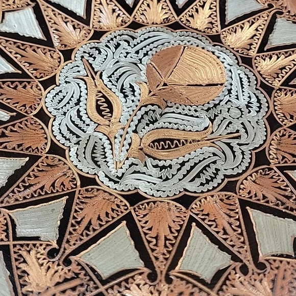 Vintage Turkish Etched Copper Plate Set - Picture 6 of 9